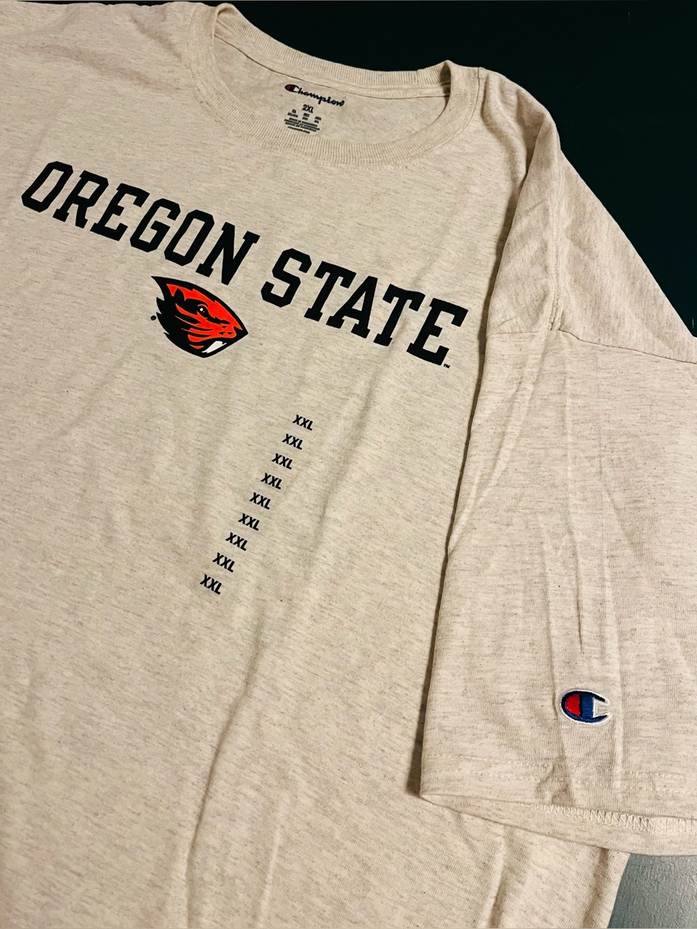 NWT Oregon State University Beavers NCAA Champion T-Shirt 2XL College Gray NEW